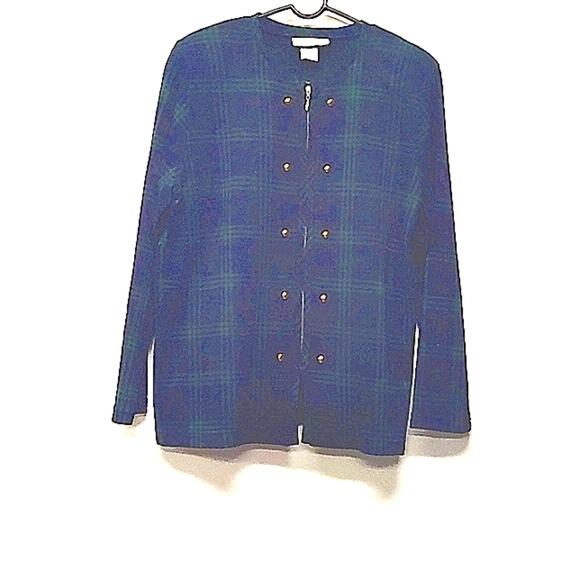 C.d. women's sweater with gold tone button and zipper front Size: M - Picture 1 of 4
